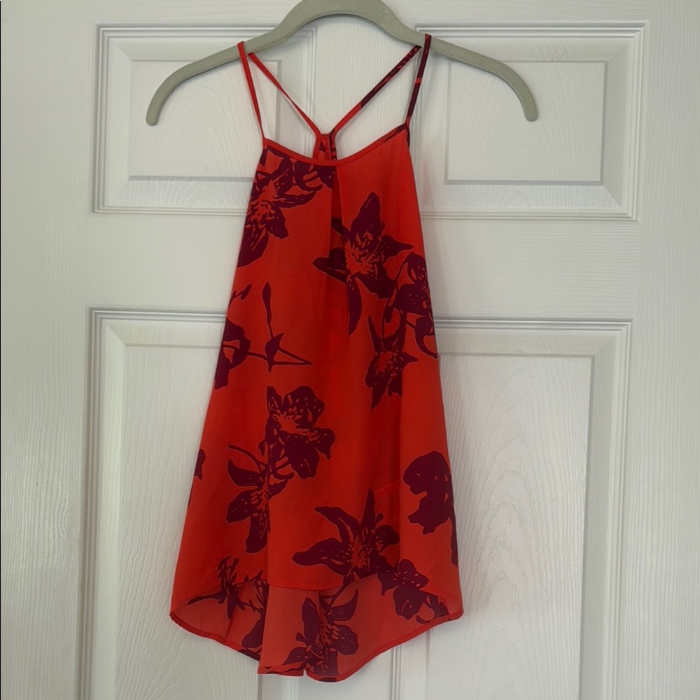 Banana Republic Red Floral Camisole